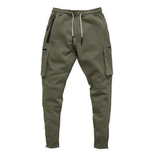 Load image into Gallery viewer, Joggers Slim Pants With Cargo Pockets - Dark Green