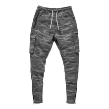 Load image into Gallery viewer, Joggers Slim Pants With Cargo Pockets - Dark Gray Camo
