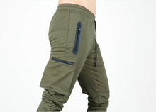 Load image into Gallery viewer, Joggers Slim Pants With Cargo Pockets - Dark Green