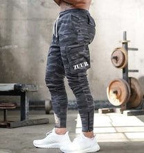 Load image into Gallery viewer, Joggers Slim Pants With Cargo Pockets - Dark Gray Camo
